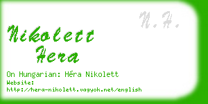 nikolett hera business card